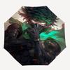 1pc My Hero Academia Izuku Midoriya Theme Outdoor Umbrella - Automatic Opening/Closing, Collapsible 3-Fold Design with Iron Frame - Perfect Gift for F