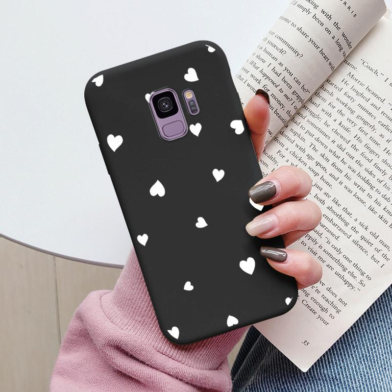 For Samsung Galaxy S9 S 9 Plus Cover Cute Cartoons Heart Cat Soft Silicone Shockproof Phone Case For Samsung S9 S9+ Funda Bumper
