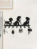 Chic Dog Metal Wall Hook: Easy Install for Coats, Hats & Keys - Stylish Home Decor