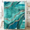 Elegant Marble Shower Curtain Waterproof Modern Abstract Pattern Fabric Bathroom Decor Set
