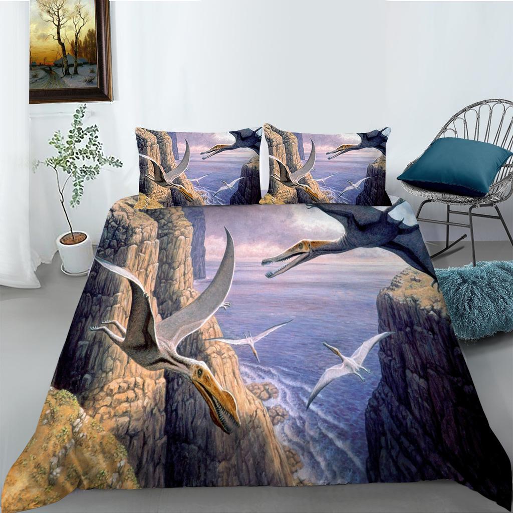 3D Dinosaur Digital Printing Comfortable Polyester Bedding Two Or Three-Piece Set