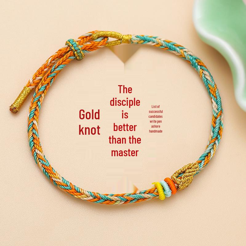 

Пятицветный плетеный вручную узел Вэньчан: Подарок на выпускной на Праздник драконьих лодок, Культурный кампус, Креативный, Тема красной веревки и карпов кои