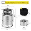 Portable Stainless Steel Camping Wood Stove with Grill