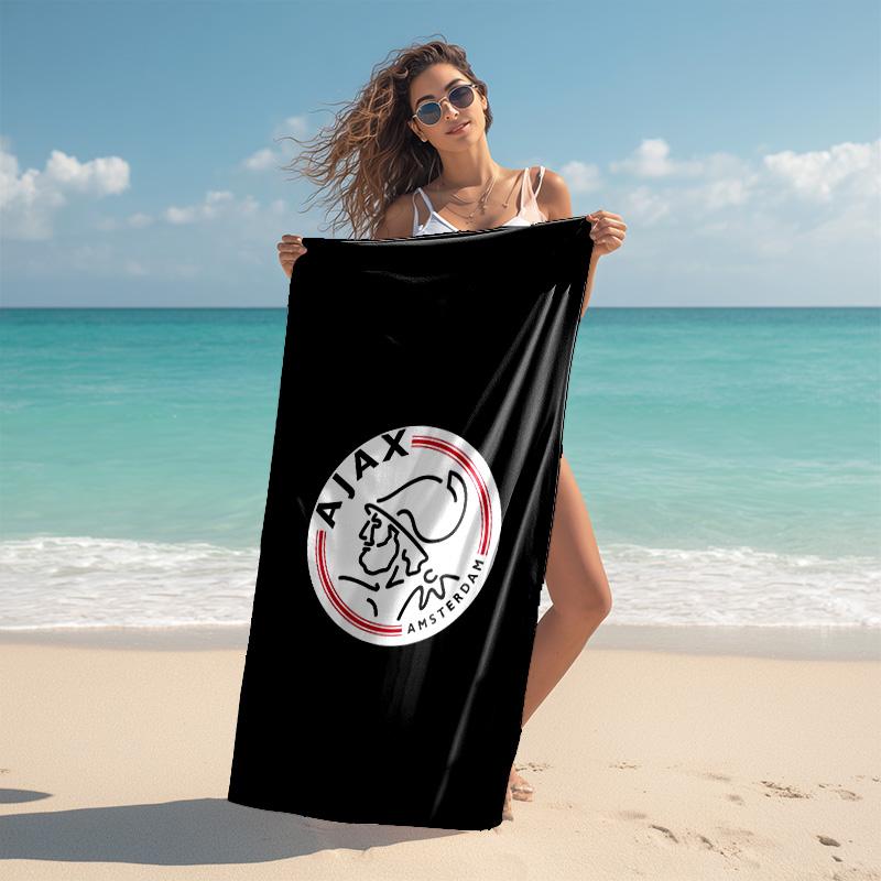 proof beach towel with AFC Ajax pattern - soft,absorbent,quick-drying,machine washable - perfect for swimming,camping,bathing