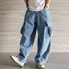 Baggy Jeans Heren Wijde Denim Broek Oversized Cargo Koreaanse Mode Herenkleding Streetwear Broek Joggingbroek