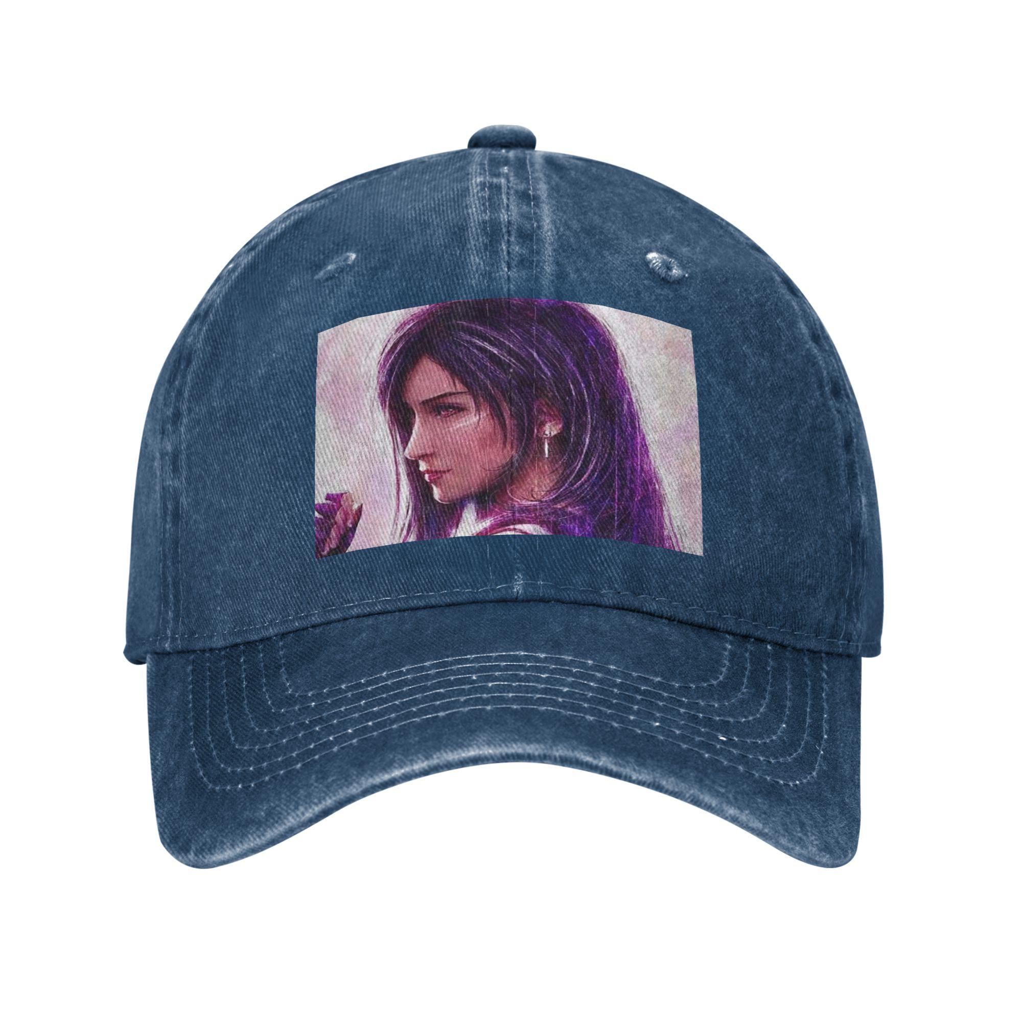 

Tifa Lockhart-Final Fantasy 7 Ff7Remake Ffvii Final Denim Cap Casual Baseball Caps Adjustable Hat Summer Unisex Baseball Hats One Size