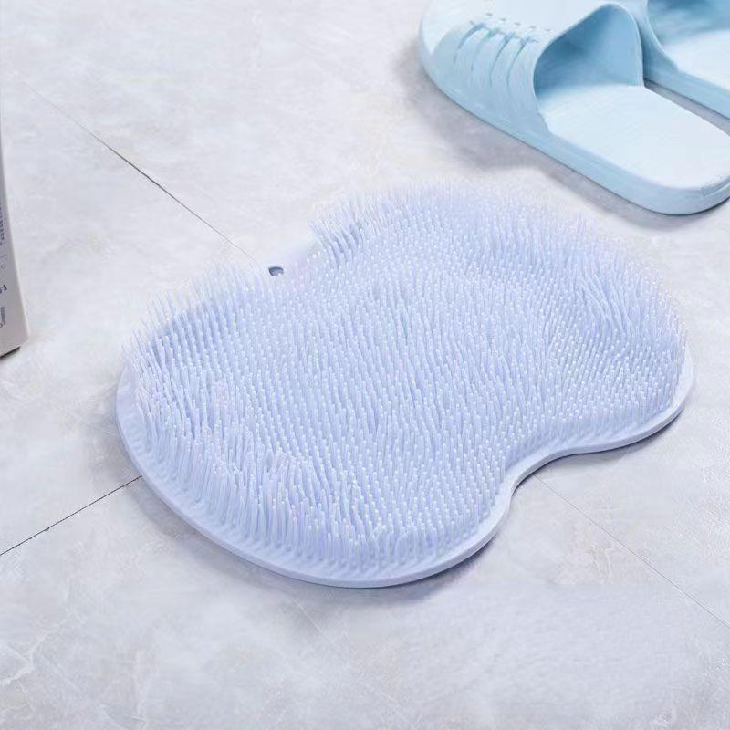 Exfoliating Shower Massage Scraper Bathroom Non-slip Bath Mat Back Massage Brush Silicone Foot Wash Body Cleaning Bathing Tool