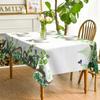 Rectangular Botanical Floral Tablecloth,All-Season Wrinkle-Resistant Polyester, Water-Repellent Table Cover for Party Picnic