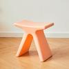 Nordic Plastic Living Room Stool Shoe Changing Bench Plastic Chair Vanity Chair Step Stool Portable Stool Space Saving Furniture