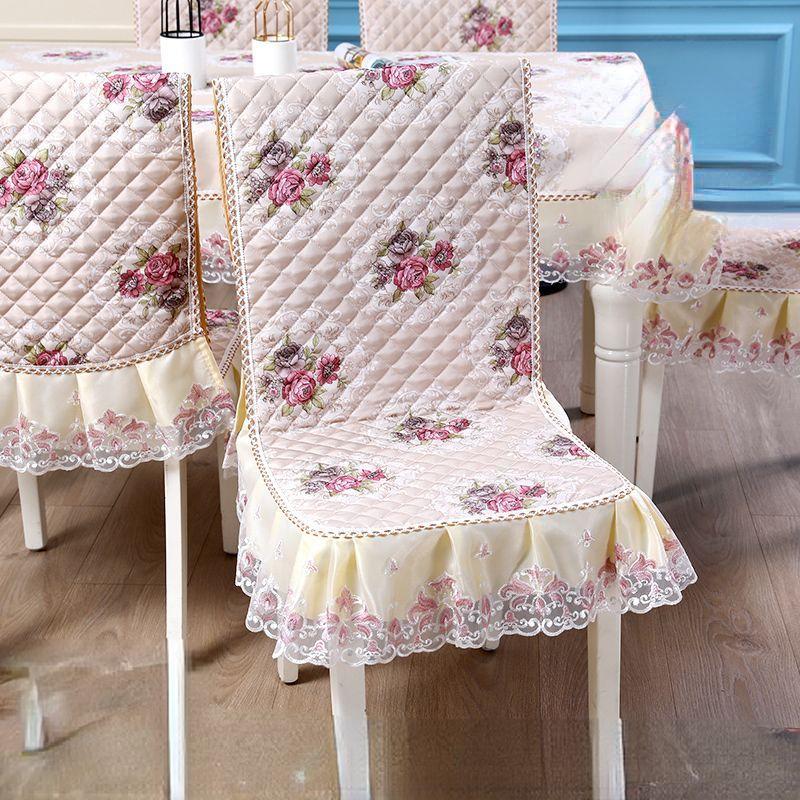 One-piece Dining Table and Chair Cover Dining Chair Cushion Chair Cover Set Household Chair Cushion Rectangular Round Coffee
