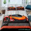 Race Car King Queen Duvet Cover Cool Speed Racing Bedding Set Teens Men Black Sport Car Quilt Cover Polyester Comforter Cover