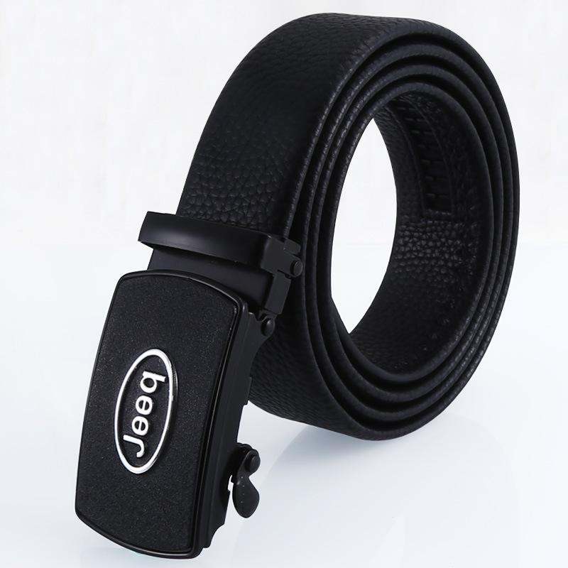 Lässiger Auto-Logo Automatikverschluss Grüner Gürtel Bodenmarketing Kratzfest Verschleißfest Ledergürtel