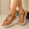 Divatos Női Éktalpú Szandál Nyári Bohém Stílusú Strandcipők Divatos Alkalmi Szandálok Nőknek Nyitott Orrú Platform Szandál Sandalias Mujer