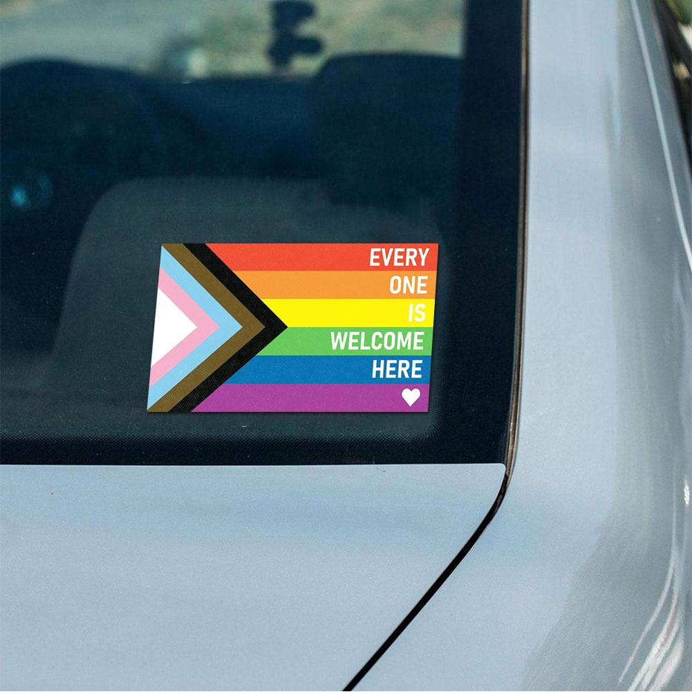 Everyone Is Welcome Here Car Stickers LGBT Equality Equal Banner Waterproof Car Sticker Decoration PVC Decal Sticker