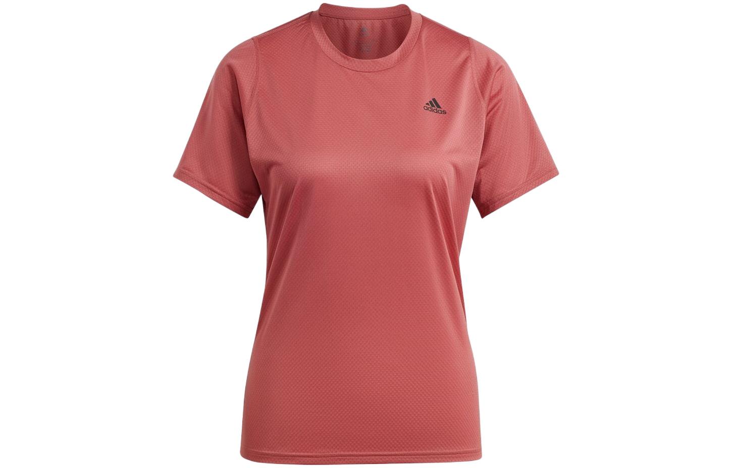 Adidas T Shirts Women s Rose Red Crew Neck Thickened HK9136 M