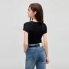 Women's V-Neck Slim Fit Short Sleeve Knit Top