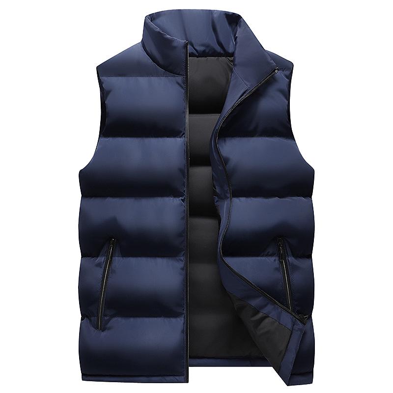 

Men s Plus Size Cotton Vest for Autumn/Winter - Outerwear Jacket M (90-105 kg) синій