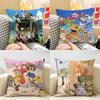 Anime DDigimon AAdventure Cushion Cover Natural Linen Organic Fabric DoubleSided Printing Room Sofa Decor Pillow Case