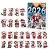 Christmas Countdown Advent Calendar Cat Blind Box Acrylic Ornament Festive Tree Decor