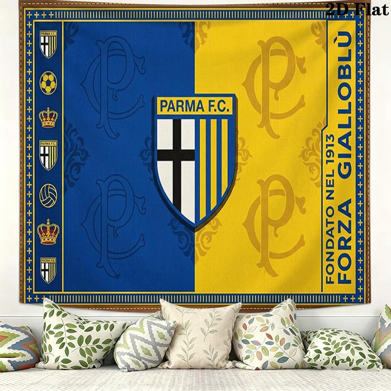 Parma Calcio Wall Tapestry Aesthetic Wall Hanging Printed Fabric Blanket Decorative Tapestries for Bedroom Living Room Home Decor