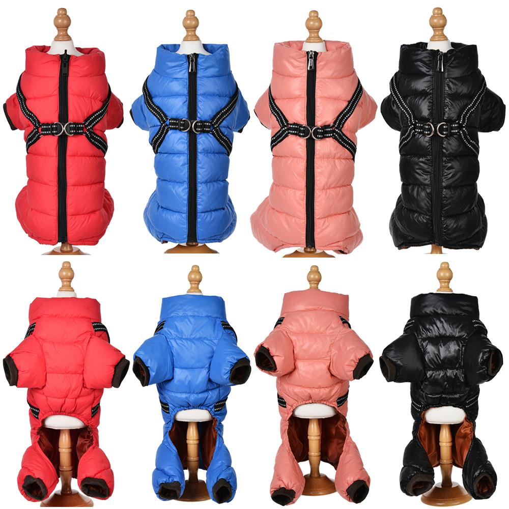 Waterproof Dog Harness Jacket Pet Dog Clothes Winter Warm Puppy Clothing Vest For Small Dogs Chihuahua Pug Coats Costume Outfits