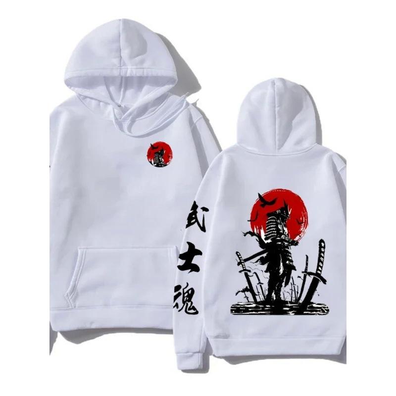 Men's Slim Fit Anime Pattern Drawstring Hoodie