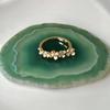 Design Modern Rhinestone Butterfly Clover Ring For Women Adjustable Size Perfect For Wear Daily