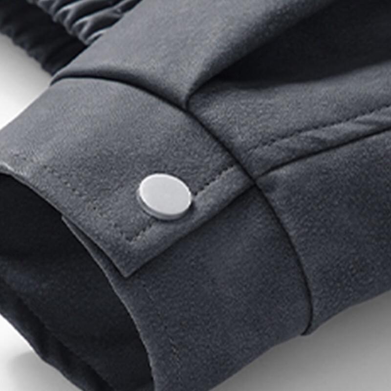 ROMON Men's American Retro Stand-Collar Casual Jacket