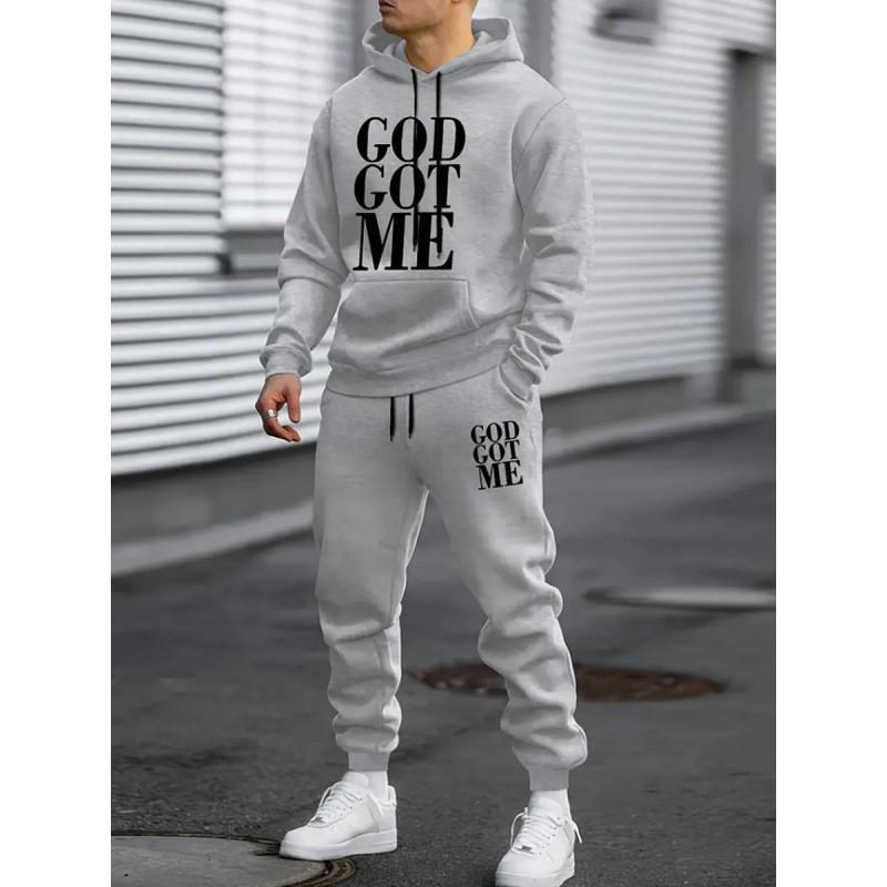 Men's Trendy Casual Hoodie and Sweatpants Set
