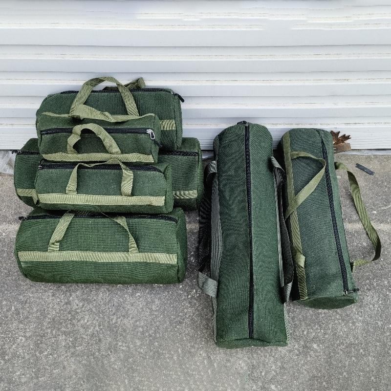 Thick Canvas Tool Storage Bag Portable Wear Resistant Hardware Organizer for Plumbing Repair Job Site Use 1PC
