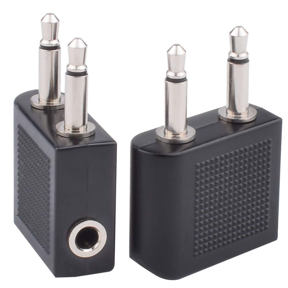 Flugzeug-Airline-Flugadapter für Kopfhörer, Flugzeugsitz-Kopfhörerbuchse, 3,5-mm-Klinkenstecker