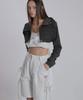 JINJUSE Strap Pocket Bermuda Pants[White]