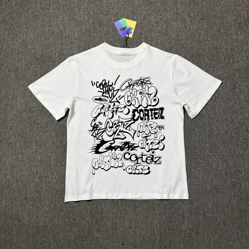 Corteiz Short Sleeve T-Shirt Streetwear Casual Hip Hop Couple Tee Men Women