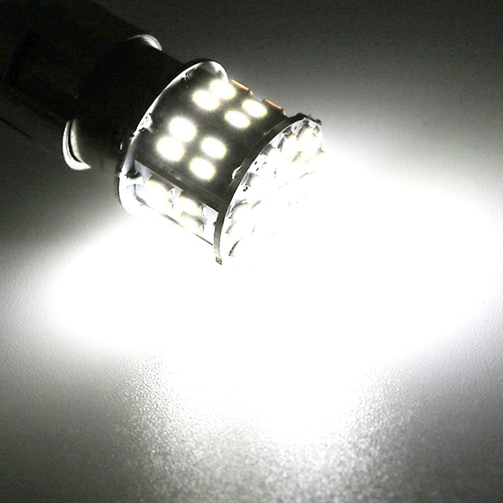S25 Single/G18 (1156 BA15s) 50 LED Bulbs for 24V Cars, White, Trucks, Decorators, Dumps,