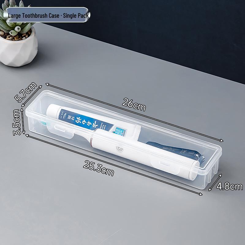 Compact Multifunctional Transparent Toothbrush and Toothpaste Travel Storage Box