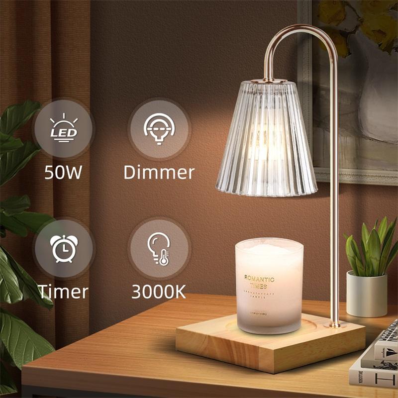 Gift Candle Warmer Table Lamp Aromatherapy Candlestick Lamp Bedroom Bedside Desk Lamp Study Office Home Retro Melting Wax Lamp
