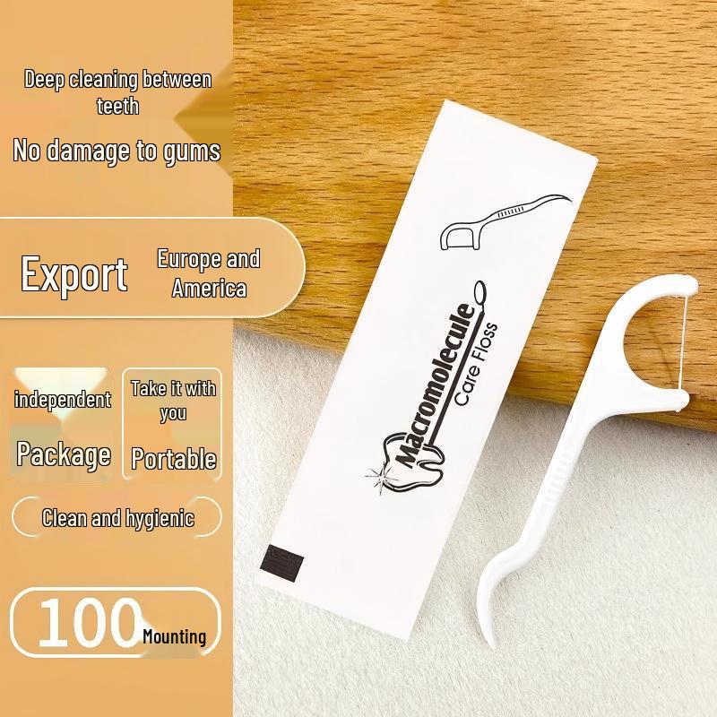 Double-Ended Ultra-Fine Floss Toothpicks Family Pack - Individually Wrapped, Disposable for Home Use