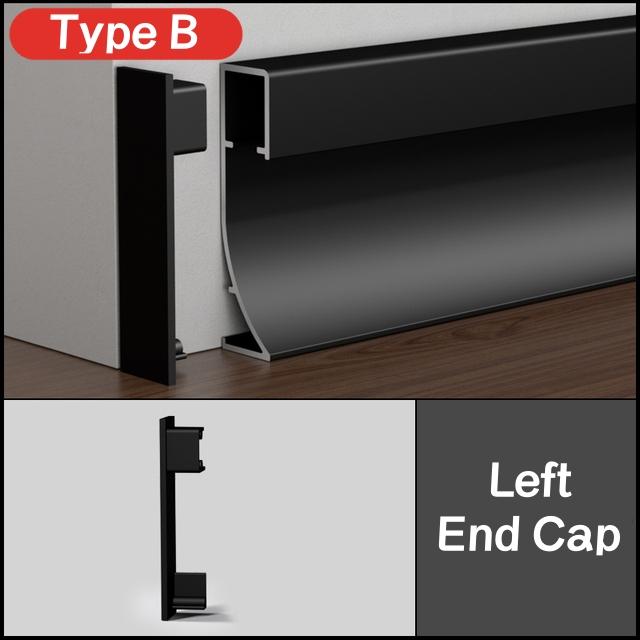 0.5m/1m Hidden Corner LED Skirting Line Aluminum Profile Recessed Backlight Baseboard Connector Wall Trim Floor Bar Strip Light