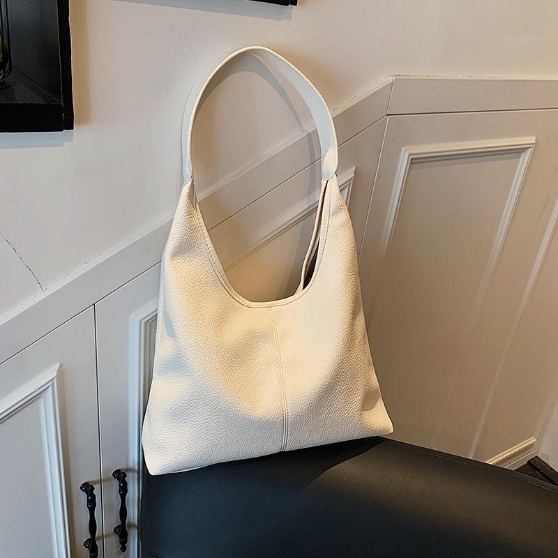 Underarm bag women's spring new fashion tote bag student solid color large capacity shoulder bag commuter bag