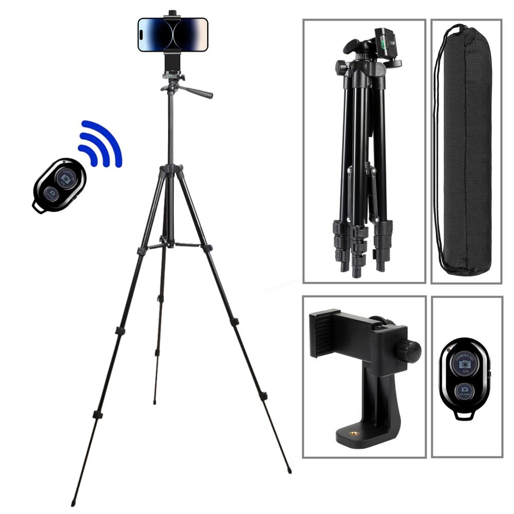 Phone Tripod Stand 1m With 360 Degree Rotating Clip 1/4 Screw Adapter Universal Photography for iPhone Xiaomi Video Shooting