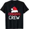 Funny Cousin Crew Santa Hat Matching Christmas Sleeping Xmas T-Shirt