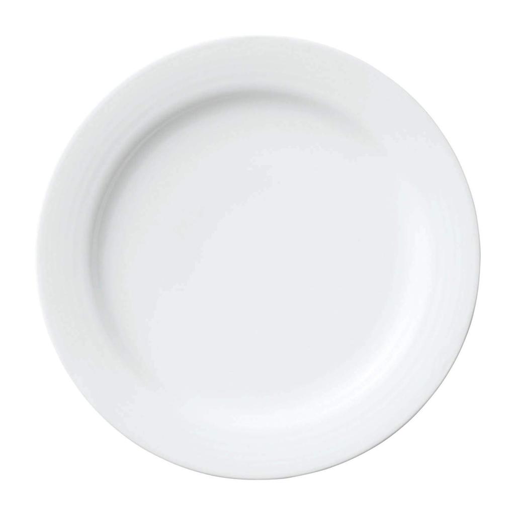 Noritake Fine Porcelain Plate, 27cm, Arctic White, Microwave and Dishwasher Safe, 1 Plate, 91520/4000
