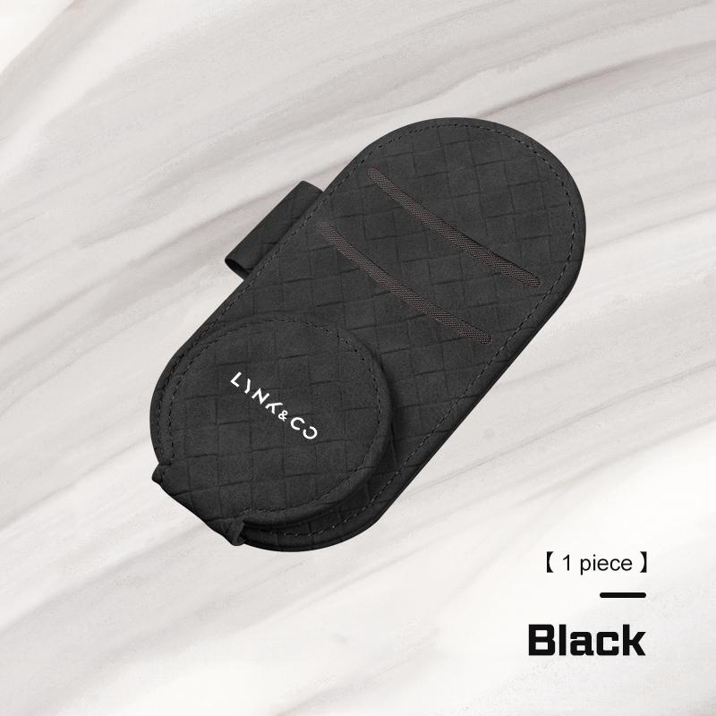 

For Lynk & Co 09 01 05 03 02 04 06 07Phev Car Visor Glasses Clip Multi-Pocket Storage Leather Sunglasses Clip Holder Accessories