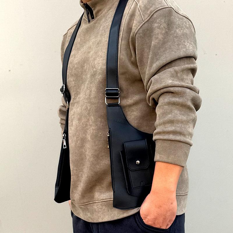 Ausweistasche, Pistolenholster, Unterarmtasche, Kleine Umhängetasche, Herren Trendige Street-Tasche, Damen Outdoor-Westentasche