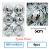 6 Stück/Los 6cm/2,4 Zoll Weihnachtsbaum Dekoration Farbe Hohlkugeln Schmuck Hängende Kugeln Für Haus Bar Party Dekoration
