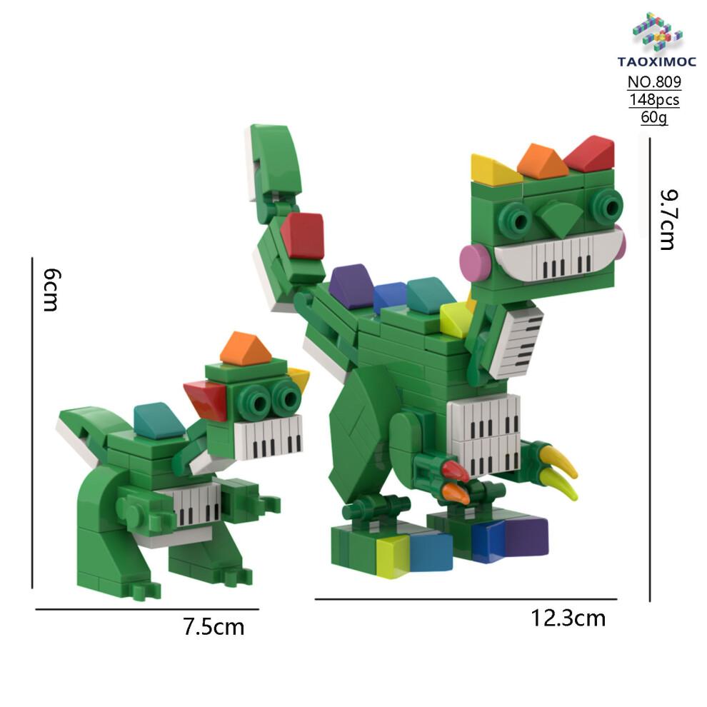 Poppy Playtime 4 Pianosaurus Building Blocks Smiling Critters Building Blocks Toys 2Pcs
