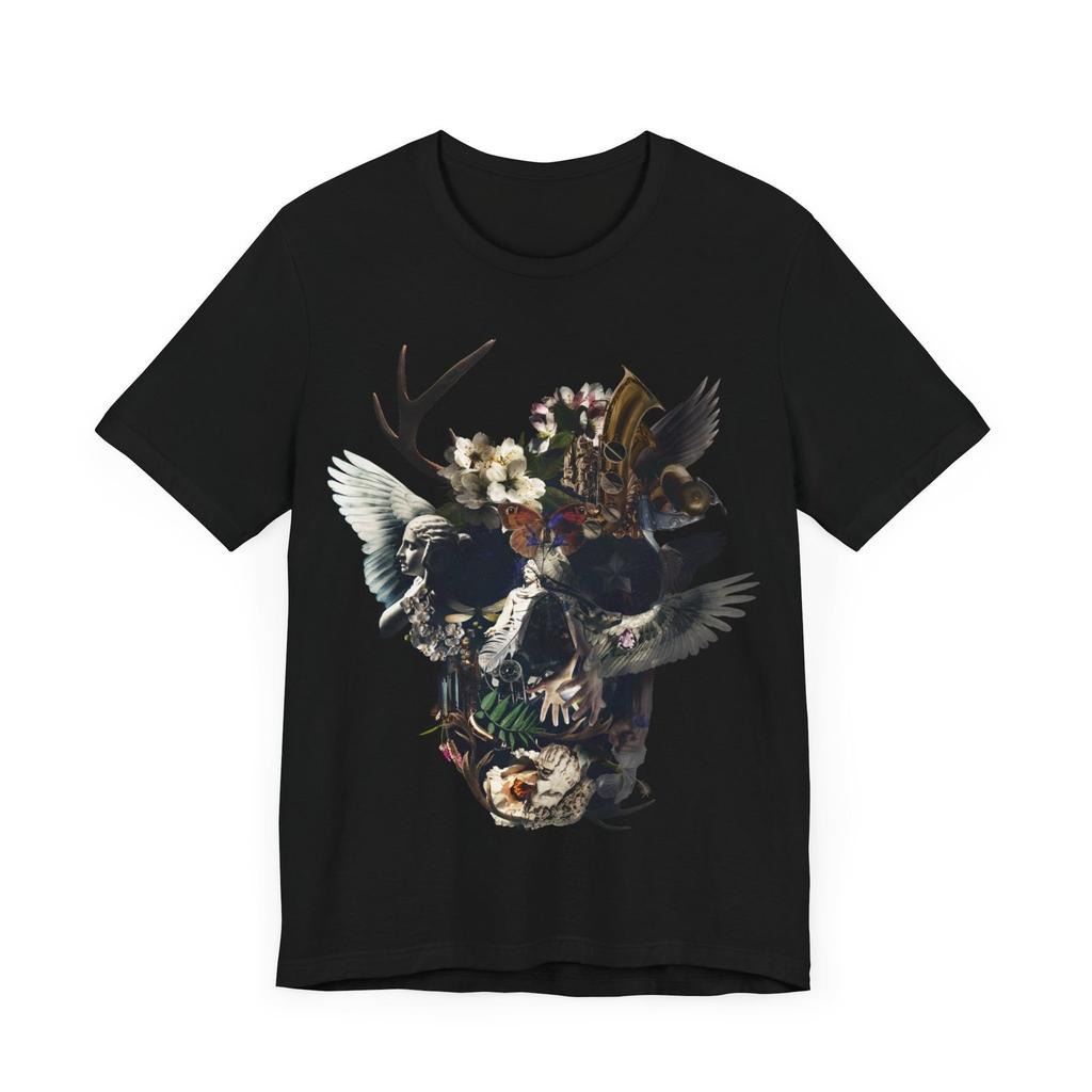 #26 Skull Unisex T-shirt, Skull Art Men's Tshirt, Gothic Mens Graphic Tees, Skul