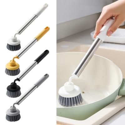 Pot Brush Hanging Hole Design Deep Cleaning Kitchen Brush Universal Rotating Head