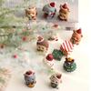 Christmas Resin Ornament Mini Santa Claus Resin Ornament Decorative Gifts Resin Crafts Tabletop Ornament