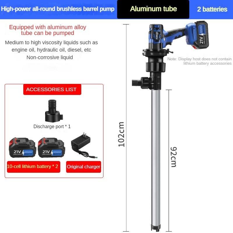 Portable Lithium Battery Oil Diesel Pump Special Brushless Oil Barrel Pump High-power Rechargeable Refueling Pump